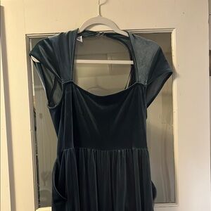 Old Navy Dark green velvet romper